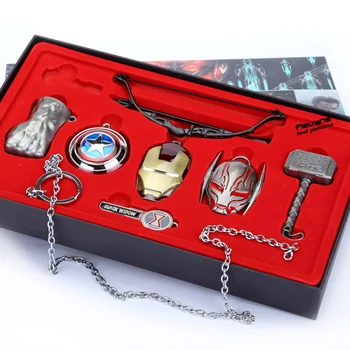 Marvel Avengers Cosplay Weapons 6pcs/set Thor Hammer Necklace Metal Pendant Necklace Metal Figure Model
Marvel Avengers Cosplay Weapons 6pcs/set Thor Hammer Necklace Metal Pendant Necklace Metal Figure Model