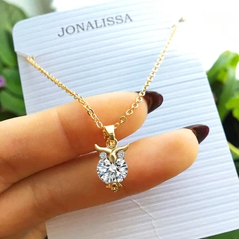 2019 New Zircon Pendants Owl Necklace For Women Crystal Heart Gold Sliver Color Long Necklaces Fashion Jewelry Christmas Gift
2019 New Zircon Pendants Owl Necklace For Women Crystal Heart Gold Sliver Color Long Necklaces Fashion Jewelry Christmas Gift