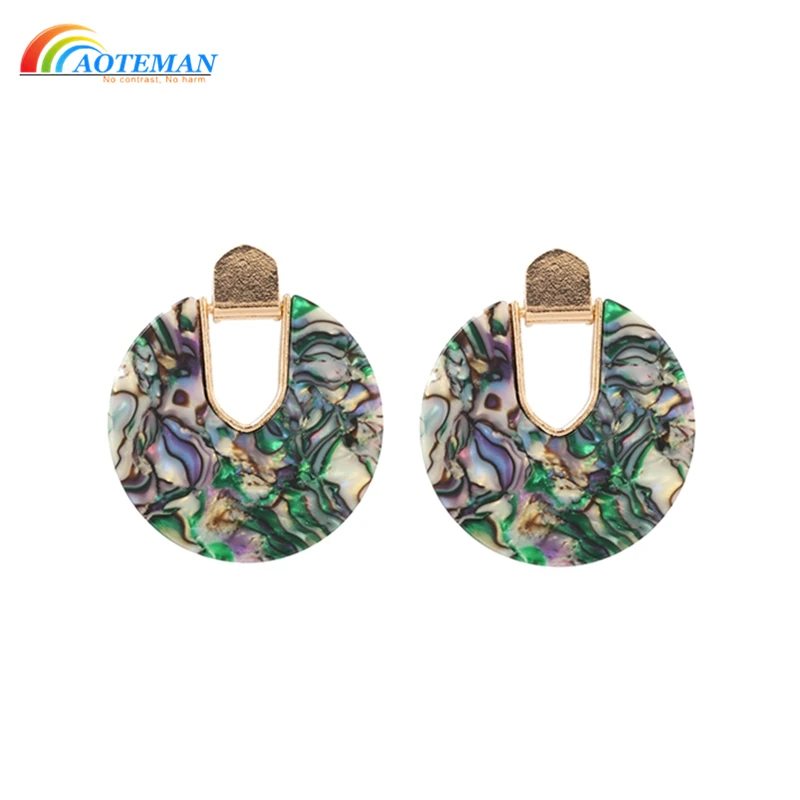 AOTEMAN 2019 New Design Polygonal Acrylic Resin Dangle Earring for Women Colorful Shell Geometry Earring ZA Wedding Jewelry
AOTEMAN 2019 New Design Polygonal Acrylic Resin Dangle Earring for Women Colorful Shell Geometry Earring ZA Wedding Jewelry