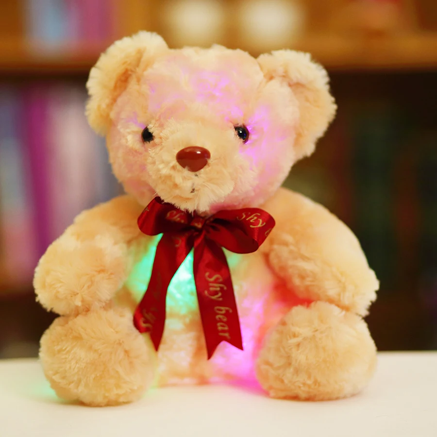 25cm Creative Light Up LED Teddy Bear Stuffed Animals Plush Toy Colorful Glowing Christmas Gift for Kids YYT222
25cm Creative Light Up LED Teddy Bear Stuffed Animals Plush Toy Colorful Glowing Christmas Gift for Kids YYT222