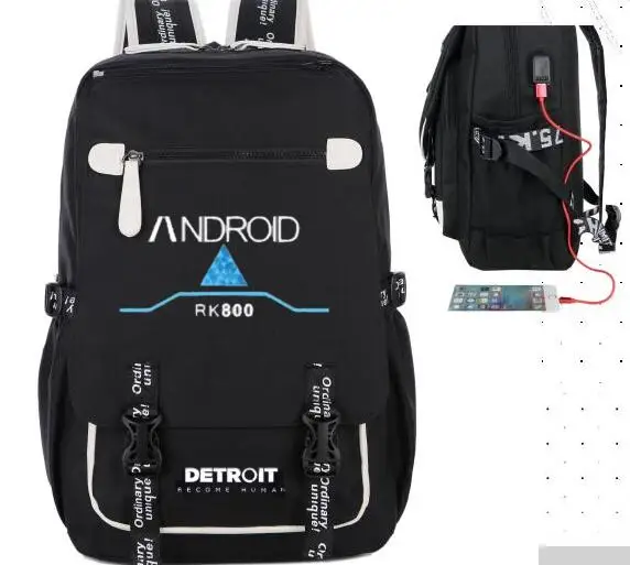 HOT-SALIE detroit become human Backpack Cartoon rk800 teenagers Casual USB Charging School Backpacks Shoulder travel Bag Mochila
HOT-SALIE detroit become human Backpack Cartoon rk800 teenagers Casual USB Charging School Backpacks Shoulder travel Bag Mochila