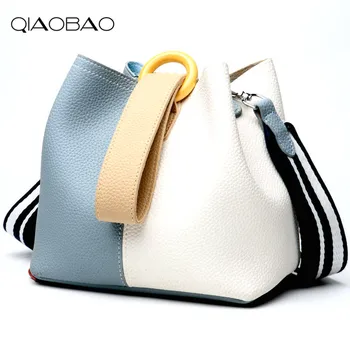 QIAOBAO Women Handbag Fashion Cowhide Leather Women Messenger Bag Women Genuine Real Cow Leather Handbag Daily Casual Bucket Bag
QIAOBAO Women Handbag Fashion Cowhide Leather Women Messenger Bag Women Genuine Real Cow Leather Handbag Daily Casual Bucket Bag