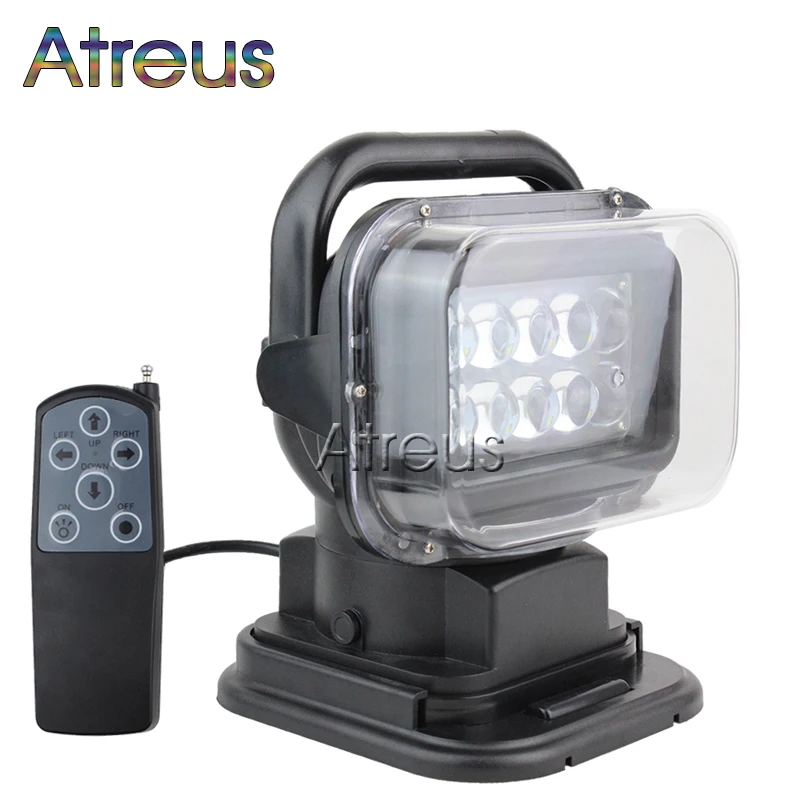 

Atreus 50W 7" LED Spot Light With Remote Control Searching lights For JEEP SUV Truck Hunting Boat Camp Lamp bulb car accessories