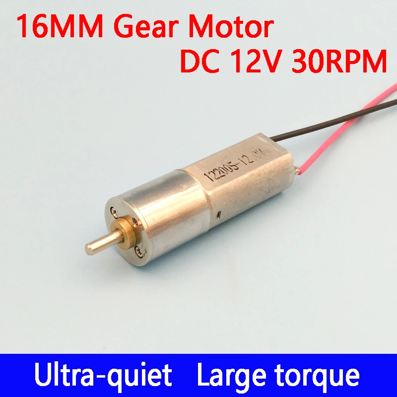 16mm 3V 30RPM Torque Gear Box Motor New