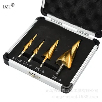 Spot supply 4pc aluminium box high speed steel spiral groove step drill assembly sleeve/step drill/pagoda drill special price
Spot supply 4pc aluminium box high speed steel spiral groove step drill assembly sleeve/step drill/pagoda drill special price