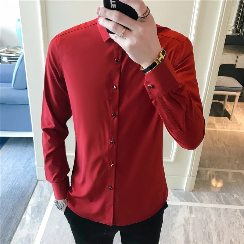 9Colors Camisa Masculina Fashion 2019 Spring New Men Shirt Slim Fit Casual Long Sleeve All Match Solid Dress Shirt Men Clothes
9Colors Camisa Masculina Fashion 2019 Spring New Men Shirt Slim Fit Casual Long Sleeve All Match Solid Dress Shirt Men Clothes