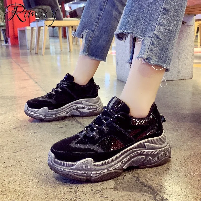 Rimocy vulcanize shoes woman fashion round toe lace up casual flats ladies platform sneaker leisure sequined short plush botines
Rimocy vulcanize shoes woman fashion round toe lace up casual flats ladies platform sneaker leisure sequined short plush botines
