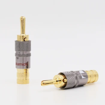 8Pcs High Quality New Brass Nakamichi Speaker Cable Banana Plug with Lock Speaker Amplifier Connector
8Pcs High Quality New Brass Nakamichi Speaker Cable Banana Plug with Lock Speaker Amplifier Connector