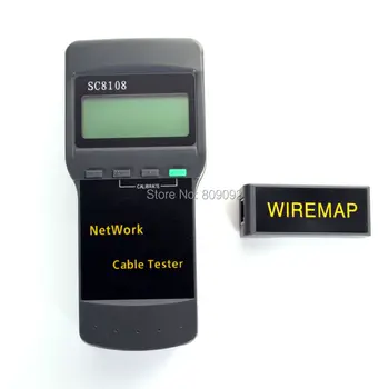Wireless Portable SC8108 LCD Display Wireless Network Cable Tester Meter RJ45 LAN Cable Phone Line Tester
Wireless Portable SC8108 LCD Display Wireless Network Cable Tester Meter RJ45 LAN Cable Phone Line Tester