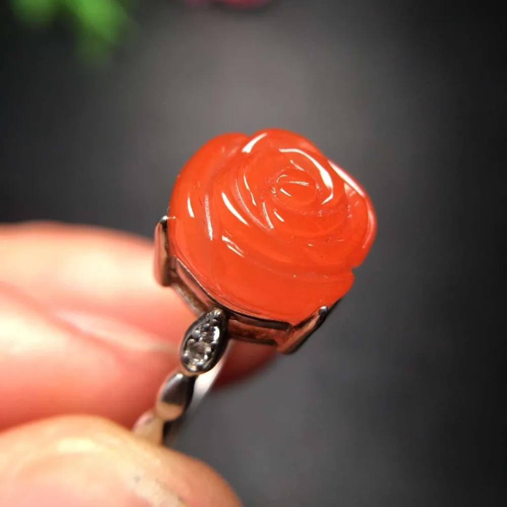 Adjustable Ring Natural South Red Agate Ring Crystal Women Improve Immunity 925 Sterling Silver 11mm Flower Beads Jewelry AAAAA
Adjustable Ring Natural South Red Agate Ring Crystal Women Improve Immunity 925 Sterling Silver 11mm Flower Beads Jewelry AAAAA