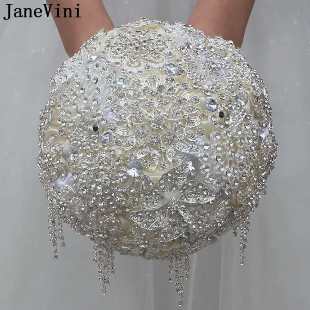 JaneVini Luxury Full Beaded Wedding Bouquets Crystal Bridal Flowers Wedding Brooch Bouquets Artificial Satin Roses Fleur Mariage
JaneVini Luxury Full Beaded Wedding Bouquets Crystal Bridal Flowers Wedding Brooch Bouquets Artificial Satin Roses Fleur Mariage