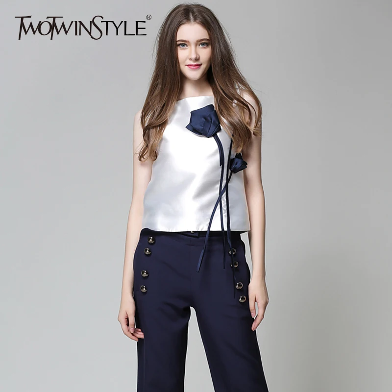 TWOTWINSTYLE Floral Vest Female Appliques Patchwork Sleeveless Large Size Women's Waistcoat 2019 Summer Fashion Sweet Clothing
TWOTWINSTYLE Floral Vest Female Appliques Patchwork Sleeveless Large Size Women's Waistcoat 2019 Summer Fashion Sweet Clothing