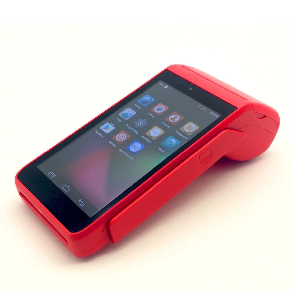 5 "дисплей android ручной Мини pos-терминал интегрированный 58 мм тепловой Wi-Fi bluetooth pos