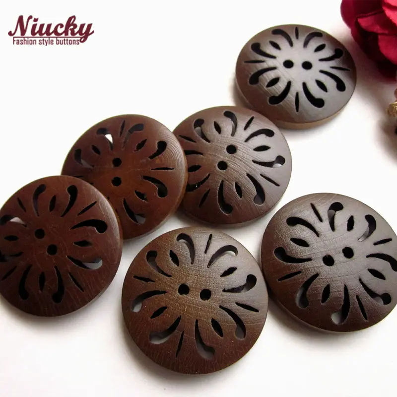 Niucky Buttons 30mm 48L 2 holes Bontique coffee laser chrysanthem wood coat buttons high grade wood sewing supplies W0101-030
Niucky Buttons 30mm 48L 2 holes Bontique coffee laser chrysanthem wood coat buttons high grade wood sewing supplies W0101-030