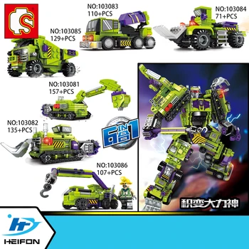 Deformation Robot Engineering vehicle Fit Mecha of steel Building Blocks Bricks Compatible Model toys Sembo 103081
Deformation Robot Engineering vehicle Fit Mecha of steel Building Blocks Bricks Compatible Model toys Sembo 103081