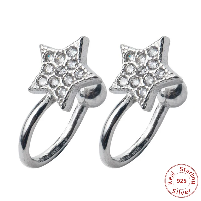 New AAA Cezch Zircon 925 Sterling Silver Star Non Piercing Clip Earring Ear Cuff Tragus Earring 2019 Femme Bijoux Brincos
New AAA Cezch Zircon 925 Sterling Silver Star Non Piercing Clip Earring Ear Cuff Tragus Earring 2019 Femme Bijoux Brincos