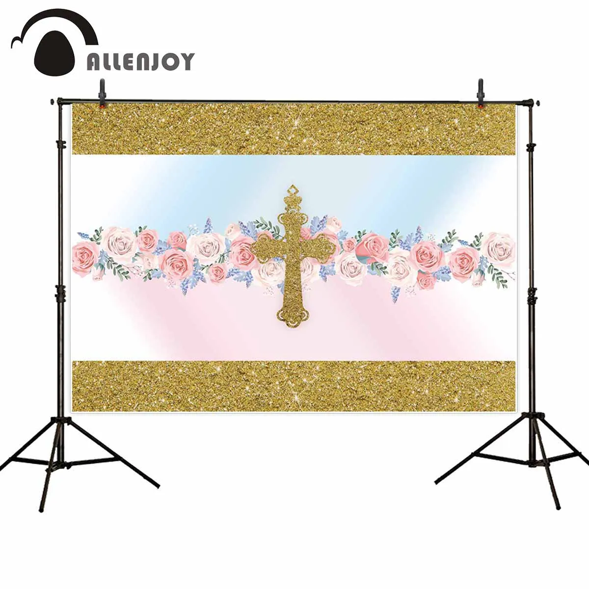 Allenjoy Holy Communion photography backdrop gold cross flower birthday decoration background photo photophone photocall custom
Allenjoy Holy Communion photography backdrop gold cross flower birthday decoration background photo photophone photocall custom