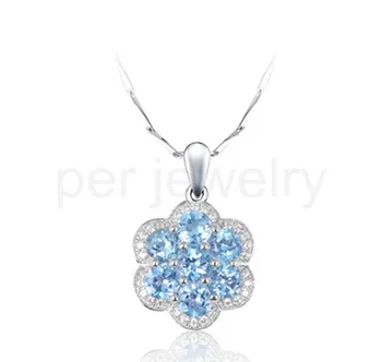 Natural blue topaz flower necklace pendant Free shipping 925 sterling silver Fine jewelry 0.2ct*7pcs gemstone X910249
Natural blue topaz flower necklace pendant Free shipping 925 sterling silver Fine jewelry 0.2ct*7pcs gemstone X910249