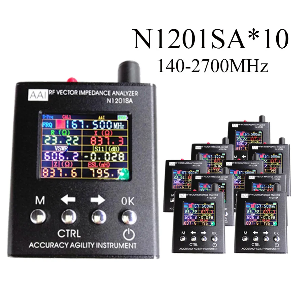 10pcs N1201SA UV RF Vector Impedance ANT SWR Antenna Analyzer Meter Tester 140MHz - 2.7GHz resistance/impedance/SWR
10pcs N1201SA UV RF Vector Impedance ANT SWR Antenna Analyzer Meter Tester 140MHz - 2.7GHz resistance/impedance/SWR