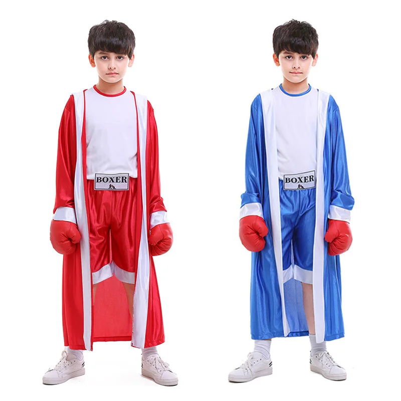 H&ZY Kids Boys Red Blue Boxer Cosplay Costume Robe Cloak Boxing Match Role Playing Jumpsuit Halloween Carnival Cosplay Costumes
H&ZY Kids Boys Red Blue Boxer Cosplay Costume Robe Cloak Boxing Match Role Playing Jumpsuit Halloween Carnival Cosplay Costumes
