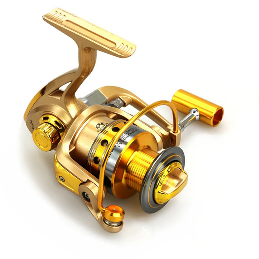 Фото Durable Cheaper Fishing Reel Pre-Loading Spinning Wheel Yellow 10 BB Metal 5.5:1 1000/7000S 210/370g Ocean Boat | Спорт и