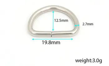 19.8x12.5mm Nickle /Silver D Ring for Bag parts Bag hardware accessories, Shoes, Buckle belt parts DIY accessories
19.8x12.5mm Nickle /Silver D Ring for Bag parts Bag hardware accessories, Shoes, Buckle belt parts DIY accessories