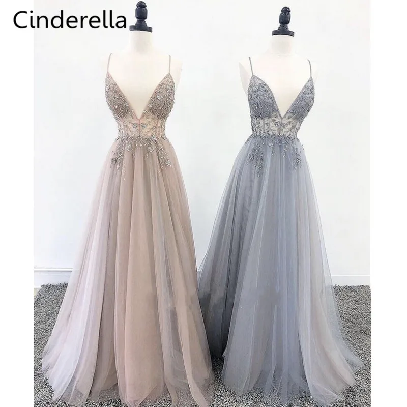 Cinderella Luxury V-Neck Spaghetti Straps Floor Length A-Line Crystal Beaded Soft Tulle Prom Dresses Hot Crystal Prom Party Gown
Cinderella Luxury V-Neck Spaghetti Straps Floor Length A-Line Crystal Beaded Soft Tulle Prom Dresses Hot Crystal Prom Party Gown