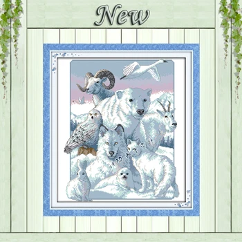 Arctic animals bear birds wolf painting Counted Printed on canvas DMC 14CT 11CT DIY Cross Stitch Needlework Kits Embroidery Sets
Arctic animals bear birds wolf painting Counted Printed on canvas DMC 14CT 11CT DIY Cross Stitch Needlework Kits Embroidery Sets