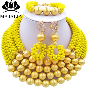 Majalia Fashion Opaque yellow Nigerian Wedding African Jewelry Set Crystal Necklace Bride Jewelry Sets Free Shipping 3LI017
Majalia Fashion Opaque yellow Nigerian Wedding African Jewelry Set Crystal Necklace Bride Jewelry Sets Free Shipping 3LI017