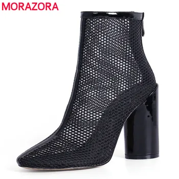 MORAZORA 2020 New cut outs mesh women boots European American style summer ankle boots for women high heels sexy ladies shoes
MORAZORA 2020 New cut outs mesh women boots European American style summer ankle boots for women high heels sexy ladies shoes