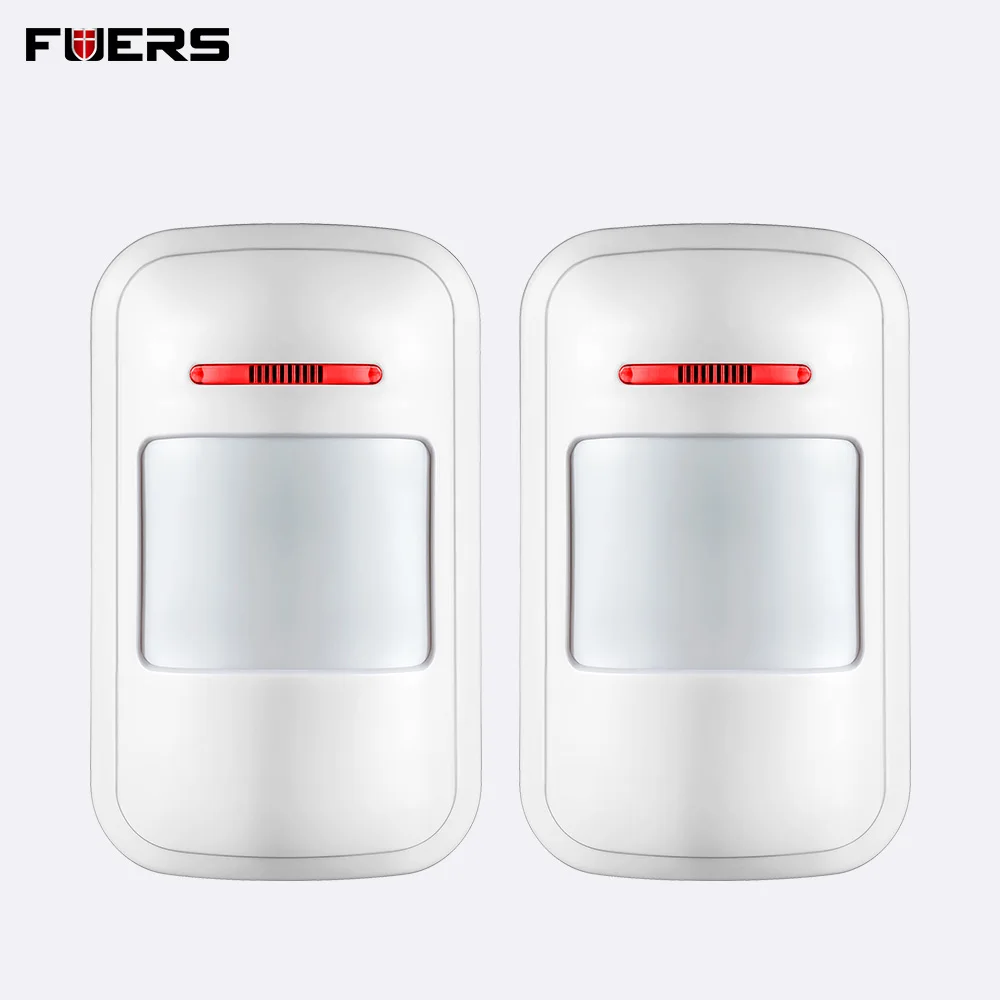 FUERS 2pcs 433MHz Wireless PIR Sensor Smart Infrared Motion Detector for Wireless GSM PSTN Home Security Burglar Alarm System
FUERS 2pcs 433MHz Wireless PIR Sensor Smart Infrared Motion Detector for Wireless GSM PSTN Home Security Burglar Alarm System