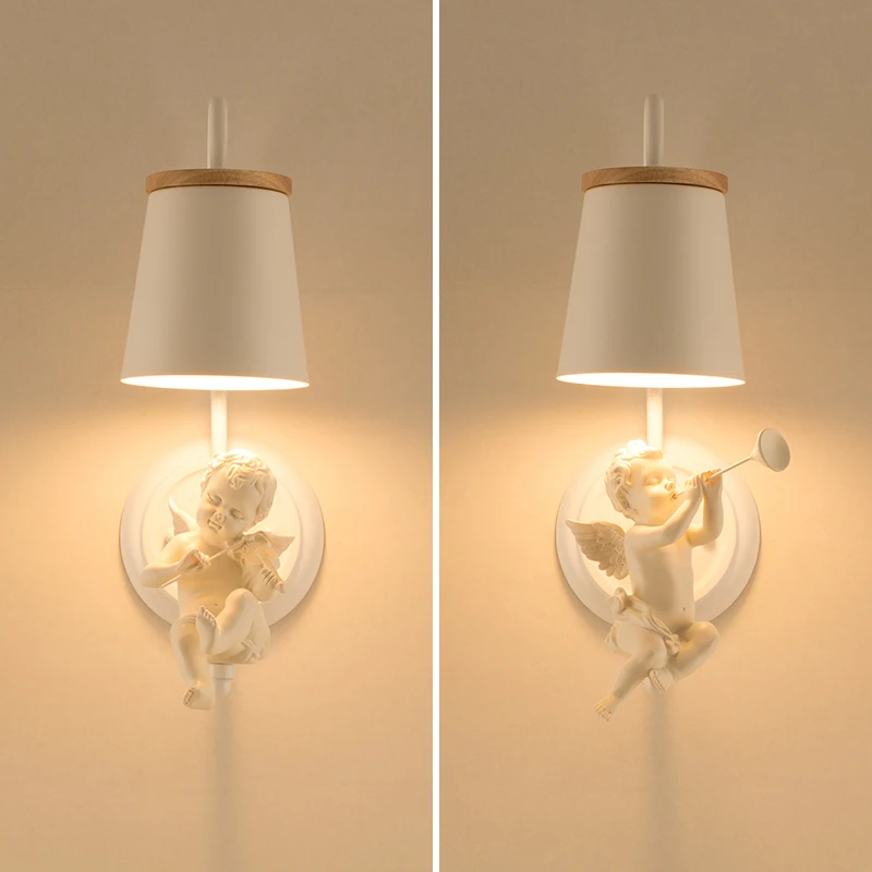 Nordic bedroom wall lamp modern creative angel wall lamp children wedding room office LED wall lamp
Nordic bedroom wall lamp modern creative angel wall lamp children wedding room office LED wall lamp