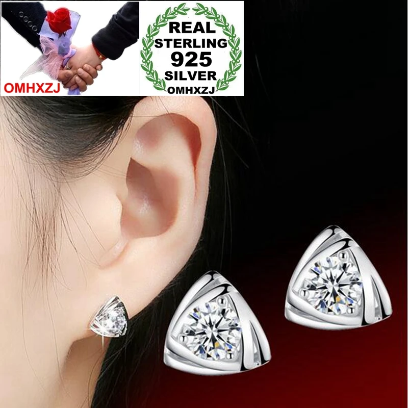 OMHXZJ Wholesale Jewelry Elegant Fashion joker Woman Lady Wedding Gift Triangle Zircon 925 Sterling Silver Stud Earrings YS297
OMHXZJ Wholesale Jewelry Elegant Fashion joker Woman Lady Wedding Gift Triangle Zircon 925 Sterling Silver Stud Earrings YS297