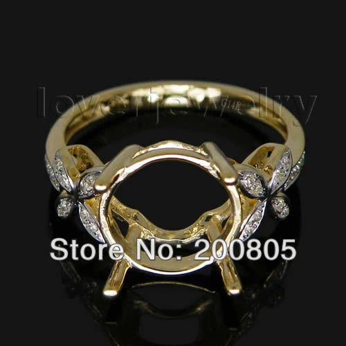 Simple Vintage Round 10mm Solid 14Kt Yellow Gold Diamond Setting Ring Fine Jewelry for Women WU015 
Simple Vintage Round 10mm Solid 14Kt Yellow Gold Diamond Setting Ring Fine Jewelry for Women WU015