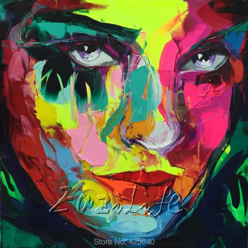 Palette knife painting portrait Palette knife Face Oil painting Impasto figure on canvas Hand ainted Francoise Nielly 16-37
Palette knife painting portrait Palette knife Face Oil painting Impasto figure on canvas Hand ainted Francoise Nielly 16-37