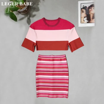 LEGER BABE New Fashion Rayon Bandage Skirts and Tank Tops 2pcs Sets Striped Bodycon Back Zipper Crop Top and Pencil Skirt
LEGER BABE New Fashion Rayon Bandage Skirts and Tank Tops 2pcs Sets Striped Bodycon Back Zipper Crop Top and Pencil Skirt