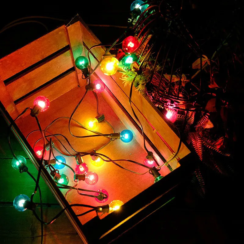 25ft 25pcs LED G40 Bulb Globe String Lights Colorful Globe Bulbs Christmas Wedding Patio Backyard Party Garland Lamp AC110-265
25ft 25pcs LED G40 Bulb Globe String Lights Colorful Globe Bulbs Christmas Wedding Patio Backyard Party Garland Lamp AC110-265