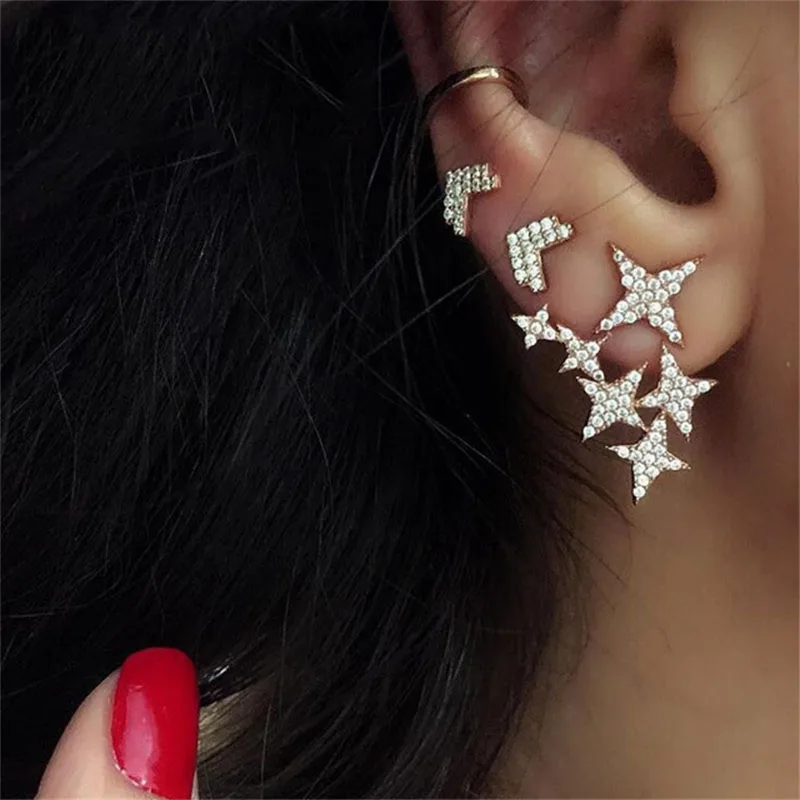 3 Pcs / Set Women Fashion Retro Crystal Arrow Stars Hanging Earrings Shine Ladies Gold Square Ear Clip Birthday Gift
3 Pcs / Set Women Fashion Retro Crystal Arrow Stars Hanging Earrings Shine Ladies Gold Square Ear Clip Birthday Gift