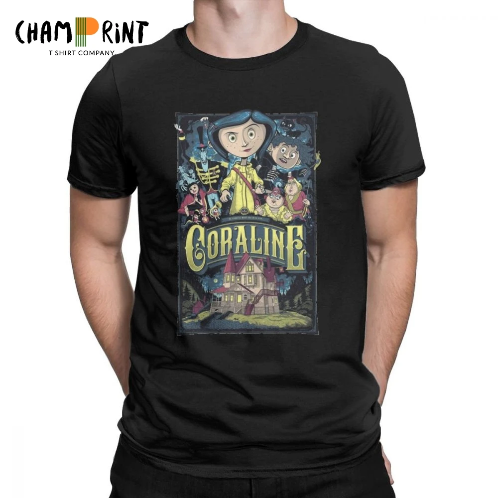Men T Shirt Coraline Novelty Short Sleeve Dark Halloweenshirt Tee Shirt Crew Neck Clothes 100% Cotton Black T-Shirts
Men T Shirt Coraline Novelty Short Sleeve Dark Halloweenshirt Tee Shirt Crew Neck Clothes 100% Cotton Black T-Shirts