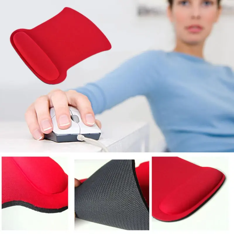 Color : Red MUTANG Bracers Mouse Pad Comfortable Ergonomic Mouse Mat with Wrist Support Red,Blue