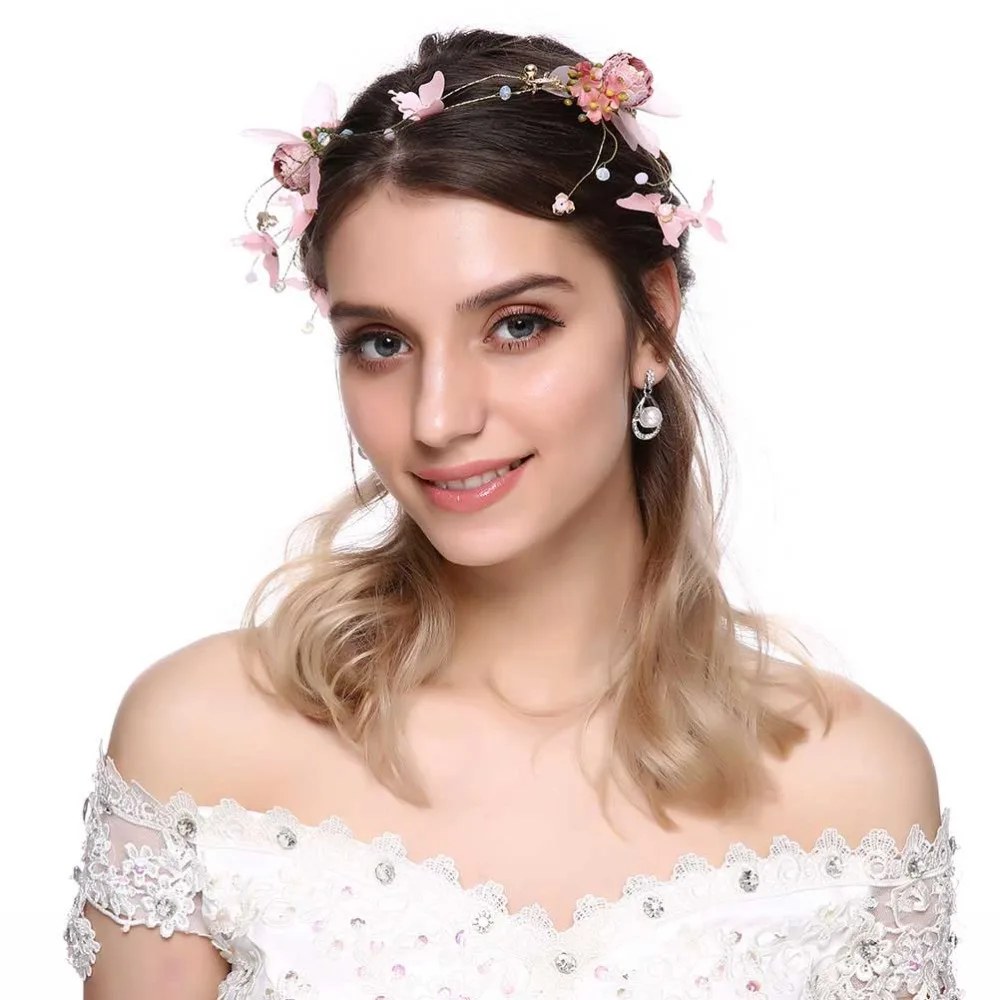M MISM Cute Women Flower Wreath Hair Band For Wedding Festival Fashion Elegant Butterfly Hairbands For Women Girls Hair Jewelry 
M MISM Cute Women Flower Wreath Hair Band For Wedding Festival Fashion Elegant Butterfly Hairbands For Women Girls Hair Jewelry