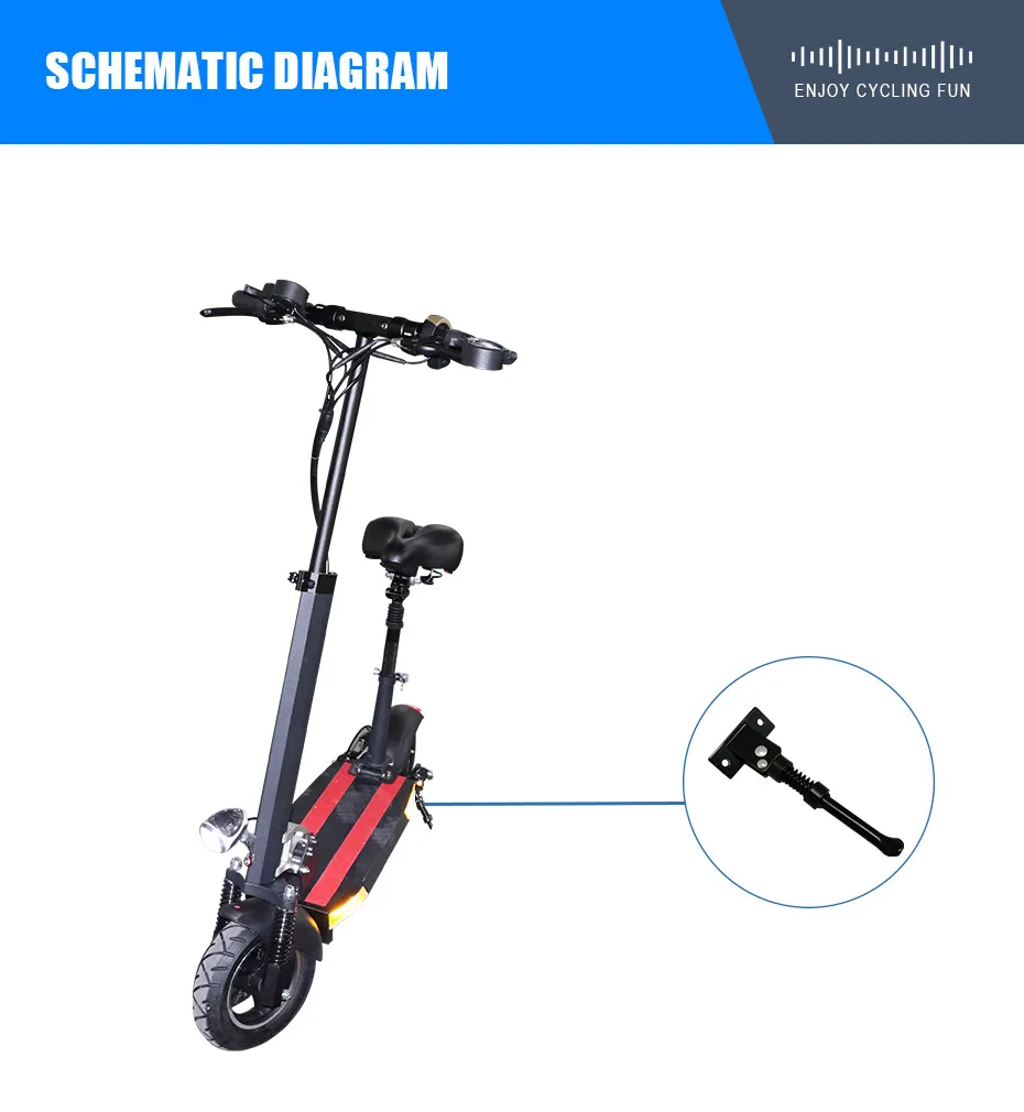 Flash Deal JS Aluminum Alloy Black Scooter Side Support E Scooter Kickstand Parking Stand For 10 Inch Electric Scooter Patinete Eletrico 3