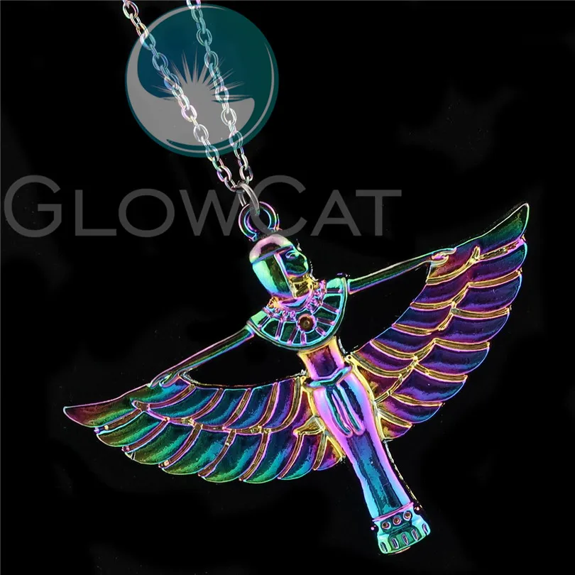 Women's Rainbow Colors Ancient Egyptian Winged Goddess Isis Pendant 50cm Steel Chains Necklace
Women's Rainbow Colors Ancient Egyptian Winged Goddess Isis Pendant 50cm Steel Chains Necklace