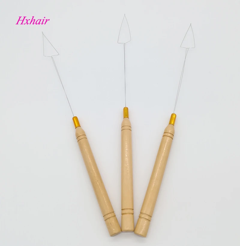 Wholesale-10pcs pulling nano loop threader beading loader with wooden handle for nano micro rings extension hair
Wholesale-10pcs pulling nano loop threader beading loader with wooden handle for nano micro rings extension hair