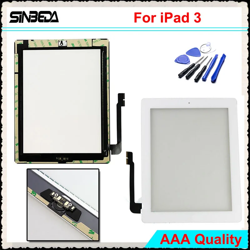 Sinbeda Black White For ipad 3 A1416 A1403 A1430 Touch Screen Digitizer Sensor Glass + Button + Camera Holder+Adhesive Assembly
Sinbeda Black White For ipad 3 A1416 A1403 A1430 Touch Screen Digitizer Sensor Glass + Button + Camera Holder+Adhesive Assembly