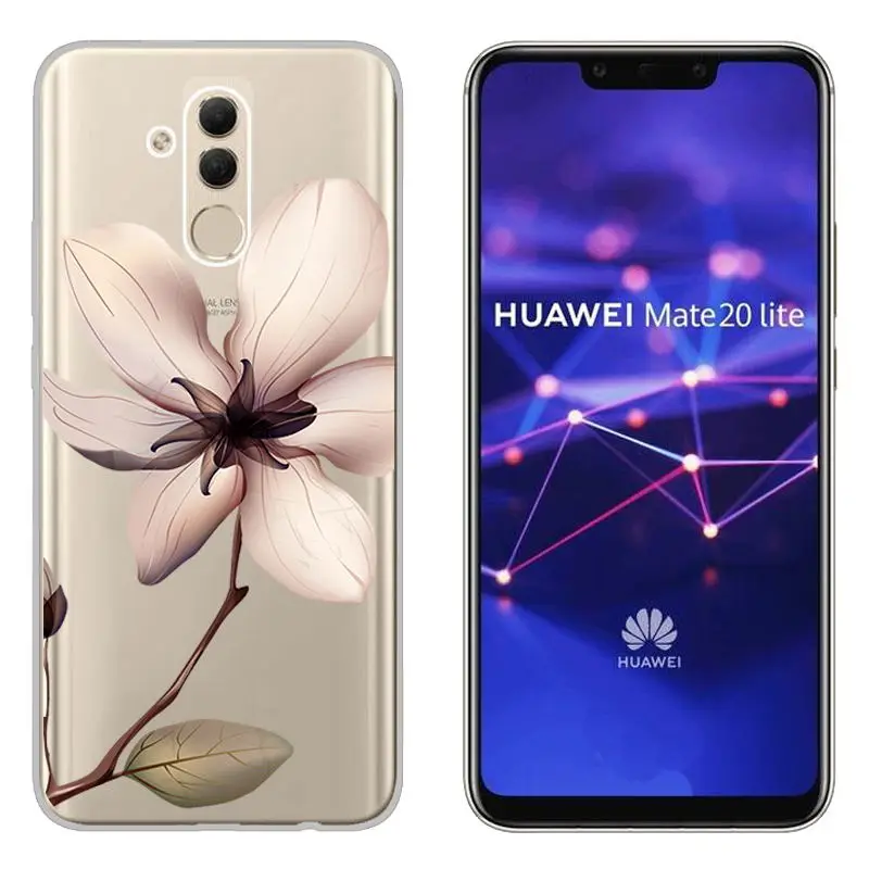 Clear Patterned Slim Soft Rubber Silicone Case Cover sFor Huawei Mate 20 Lite Ultra Thin Capa Coque For Huawei Mate 20 Lite Case (10)