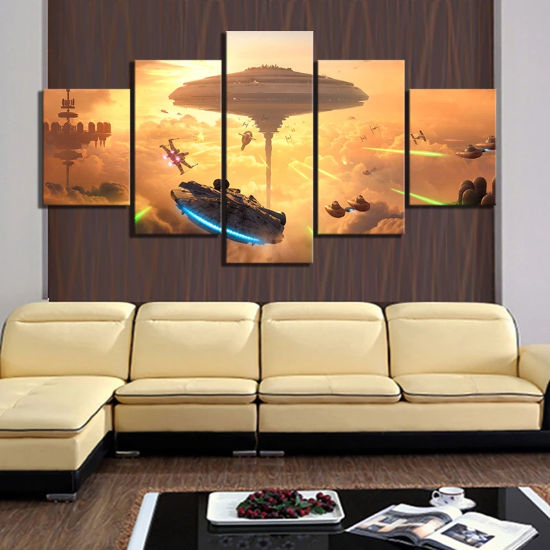 5-Piece-HD-Fantasy-Art-Spaceship-Pictures-Star-Wars-Battlefront-Bespin-Video-Game-Poster-Paintings-Canvas