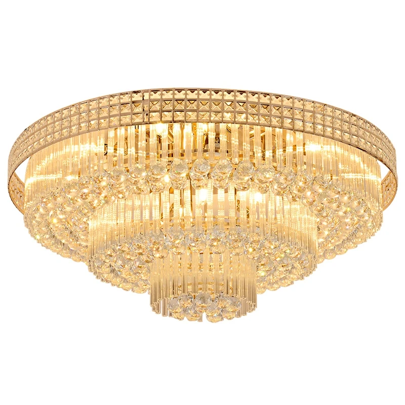 Modern Golden round crystal chandeliers lamps luxury LED Luster living room light bedroom chandelier lighting fixture
Modern Golden round crystal chandeliers lamps luxury LED Luster living room light bedroom chandelier lighting fixture