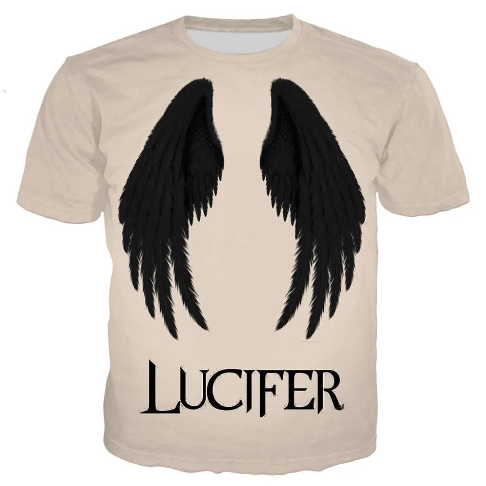 

Latest Harajuku style Lucifer t shirt men/women 3D print t-shirts hip hop tshirt streetwear tops