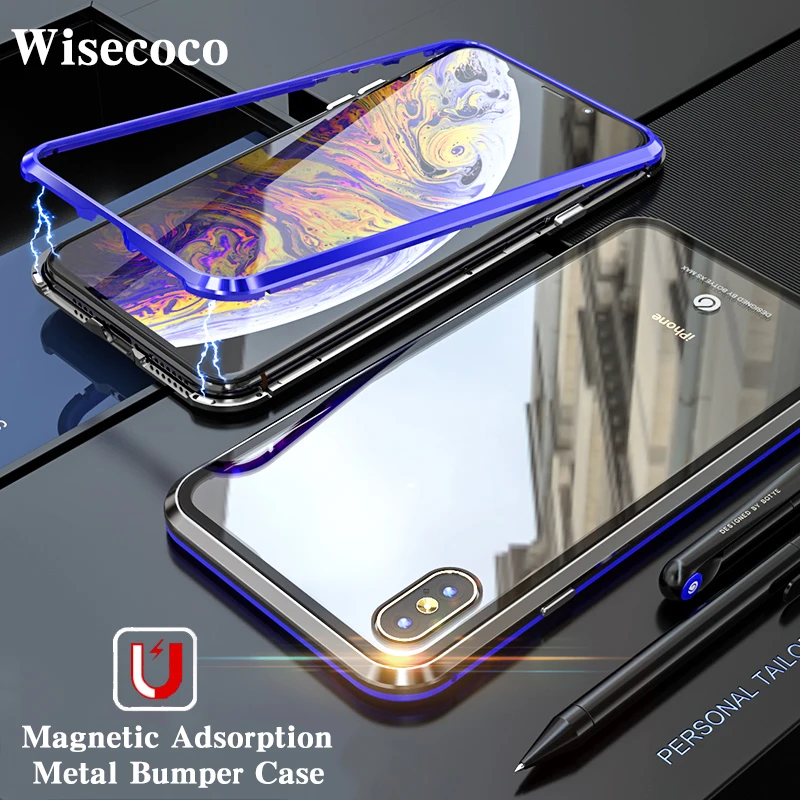Роскошный Магнитный поглощающий чехол для телефона Iphone Xs Max Xr X 8 7 6 6s Plus